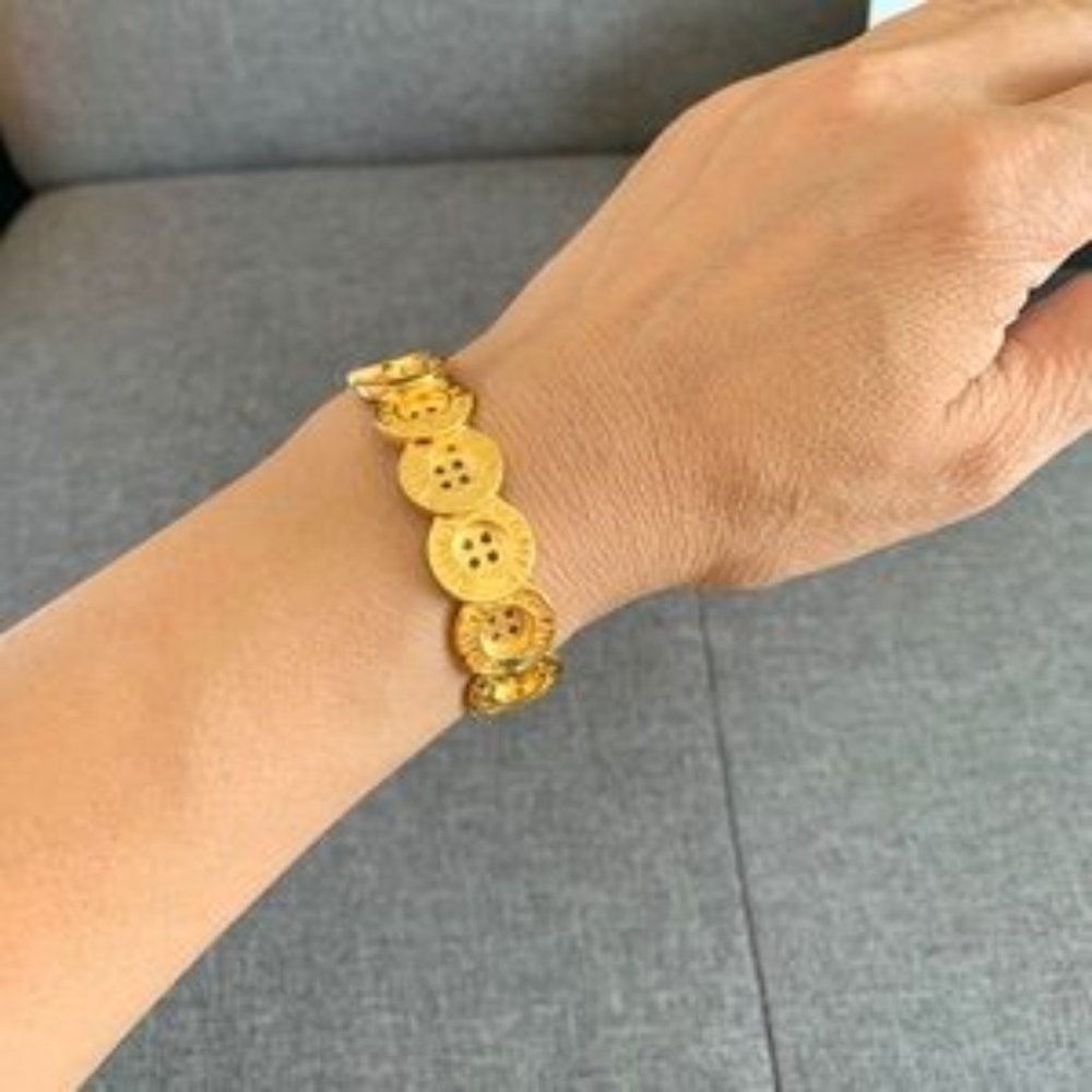 NIB Chanel 20A Paris Button Cuff Bracelet